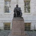 The statue of John Harvard at Harvard University