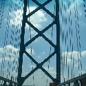 Ambassador Bridge between Detroit and Windsor