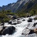 The stream coming from Laguna Esmeralda, Ushuaia, Argentina