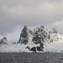 Sharp peaks on the coast of Antarctica