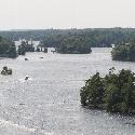 Panoramatic view from the Thousand Islands Bridge