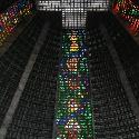 Inside the metropolitan cathedral of Rio de Janeiro