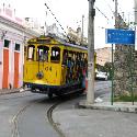 The streetcar in Santa Teresa neighborhood