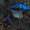 My guide and our jungle camp