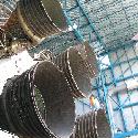 The boosters of the Saturn V rocket
