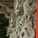 Dragon carvings at the Po Lin monastery, Hong Kong