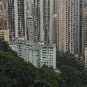 Tall apartment buildings in Hong Kong