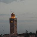 Evening view of the Koutoubia mosque, Marrakech