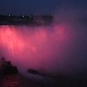 Red lights on Niagara falls