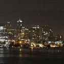Panoramatic view of Seattle at night