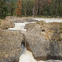 Natural rock bridge over Kicking Horse river, Yoho National Park, BC